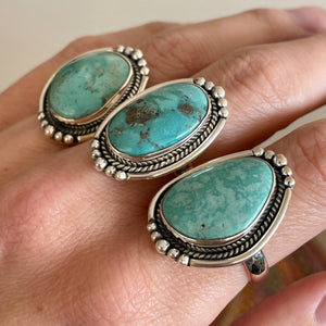 Navajo Turquoise Rings (size 8) - 20% OFF