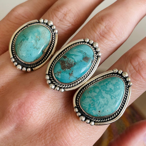 Navajo Turquoise Rings (size 8)