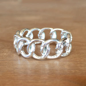 Chained Silver Ring - 40% OFF