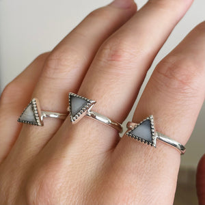 Mother of Pearl Triangle Ring - 40% OFF