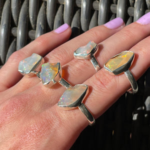 Raw Opal Rings (size 9) - 40% OFF