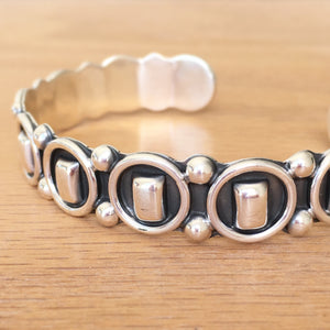 Captured Silver Cuff Bracelet