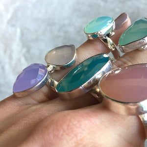 Chalcedony Rings - 10% OFF