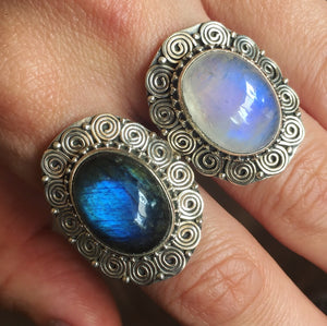 Labradorite and Silver Ring (size 7.75) - 40% OFF