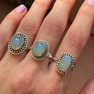 Opal Rings (size 7) - 40% OFF