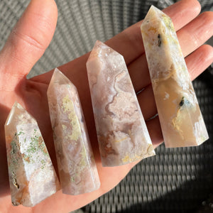 Flower Agate Crystal Points - 50% OFF