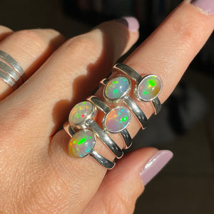 Opal Minimalist Rings - 40% OFF