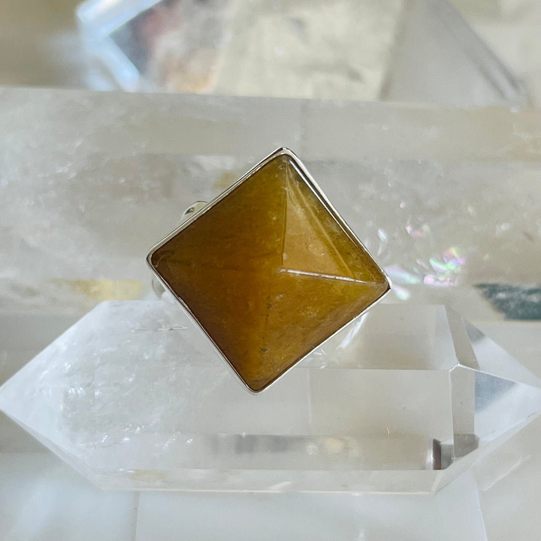 Jade Pyramid Ring - 20% OFF