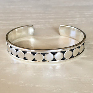 Lunar Silver Cuff Bracelet