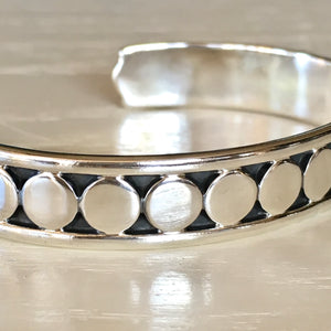 Lunar Silver Cuff Bracelet
