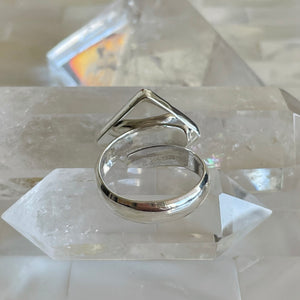Rose Quartz Pyramid Ring