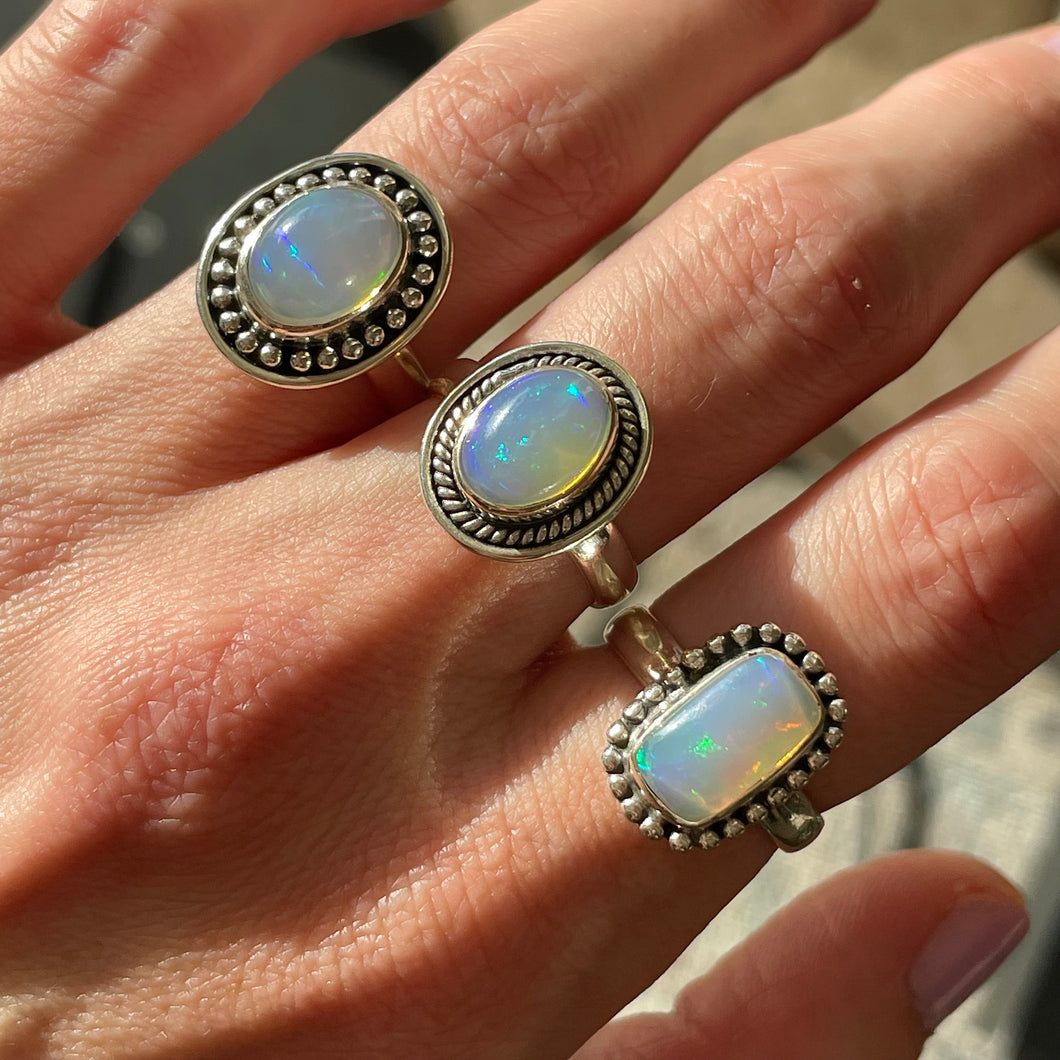 Opal Rings (size 7) - 40% OFF