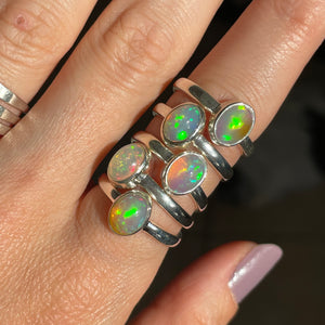 Opal Minimalist Rings - 40% OFF
