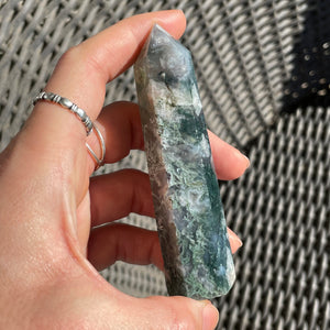 Moss Agate Crystal Points - 50% OFF