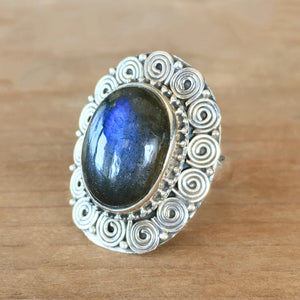 Labradorite and Silver Ring (size 7.75) - 40% OFF