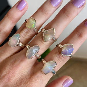 Raw Opal Rings (size 7) - 40% OFF